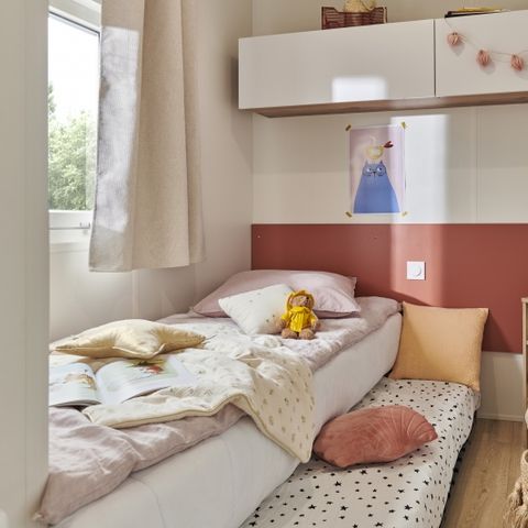 Stacaravan 4 personen - riviera Confort 25m² - 2 kamers + Airco + TV + overdekt terras