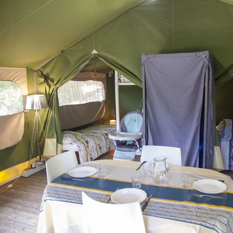 Tent 5 personen - Comfort 37 m² 2 slaapkamers (zonder badkamer)