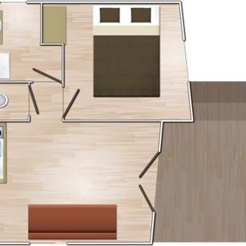 Chalet 2 personen - Confort 20 m² (1 slaapkamer)