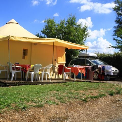 Bungalowtent 5 personen - Standaard 25 m² (2 slaapkamers) met sanitair