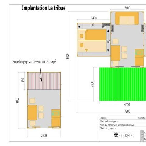 Safaritent 4 personen - Stamhut (zonder sanitair)