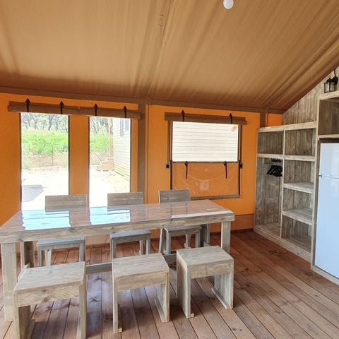 Safaritent 6 personen - Eco-Lodge WOODY 3 slaapkamers