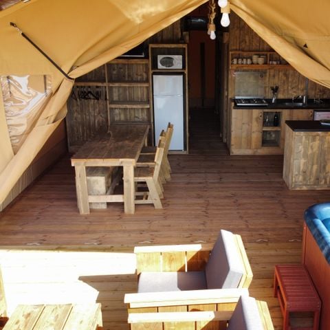 Safaritent 6 personen - Eco-Lodge WOODY 3 slaapkamers