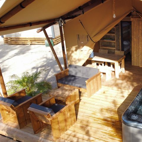 Safaritent 4 personen - WOODY Eco-Lodge 2 slaapkamers