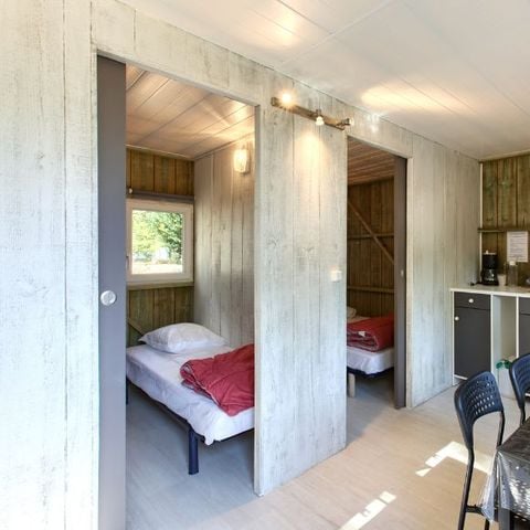 UNIEKE ACCOMMODATIE 4 personen - 2-slaapkamerhut 16m² - zonder sanitair