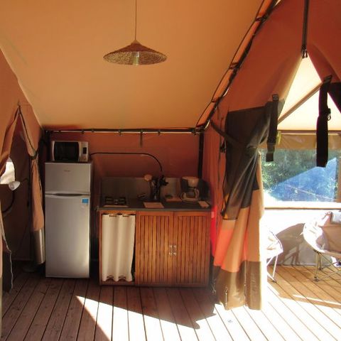 Bungalowtent 5 personen - 2 slaapkamers 30m² - zonder badkamer