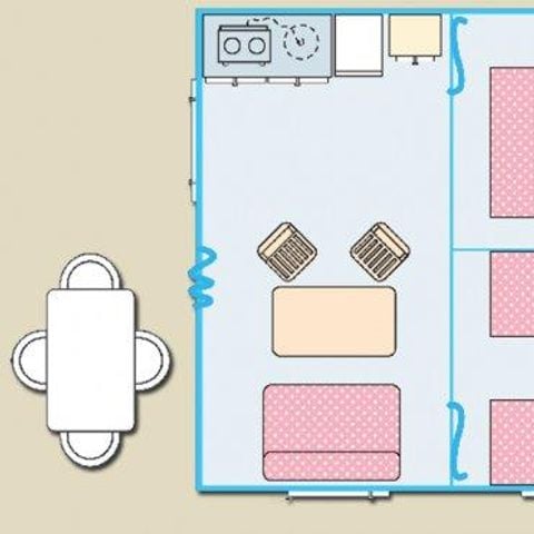 Bungalowtent 6 personen - FUNFLOWER STANTARD Zonder sanitair