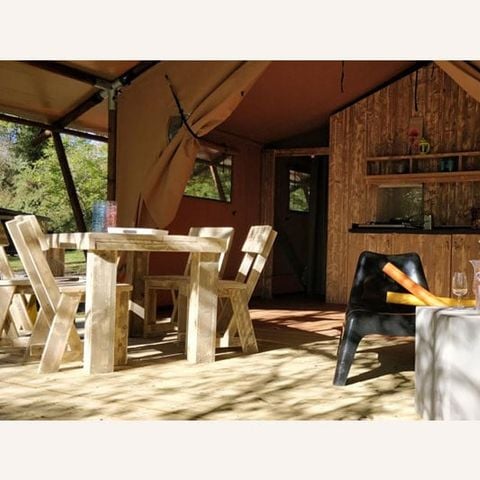 Safaritent 4 personen - LUXE LODGE AAN DE RIVIER