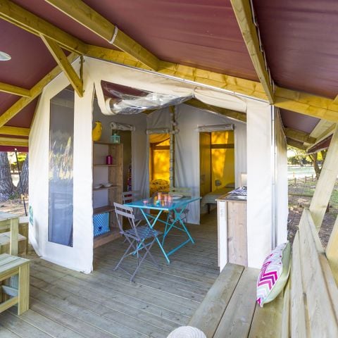 Bungalowtent 5 personen - FREEFLOWER - zonder sanitair 30 m²