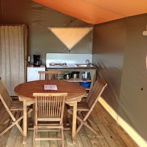 Bungalowtent 5 personen - Standaard 20m² (2 kamers) - zonder sanitair