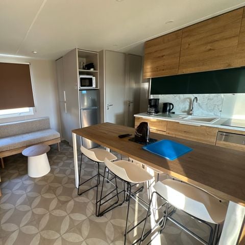 Stacaravan 6 personen - Comfort stacaravan + 3 slaapkamers voor 6 personen