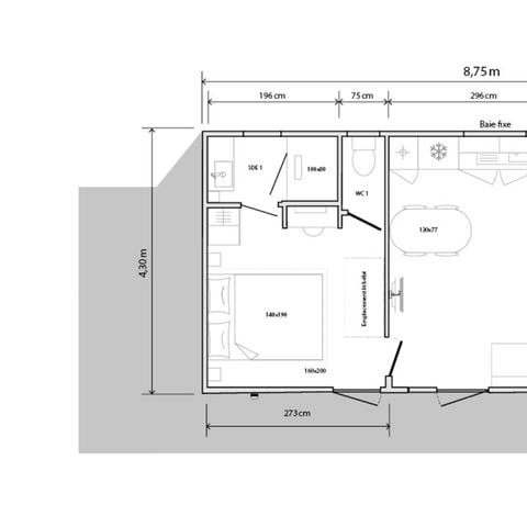 Stacaravan 4 personen - 2 slaapkamers O'Hara 865