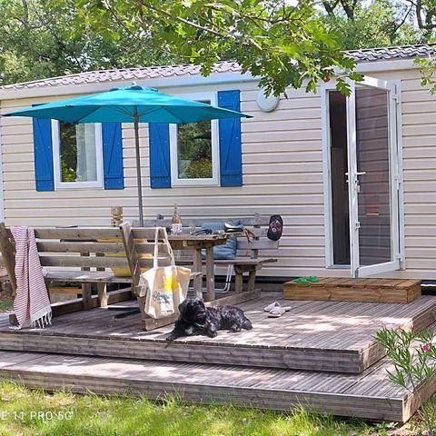 Stacaravan 6 personen - Standaard 29m² (3bed - 6pers.) + Terras + TV + airconditioning