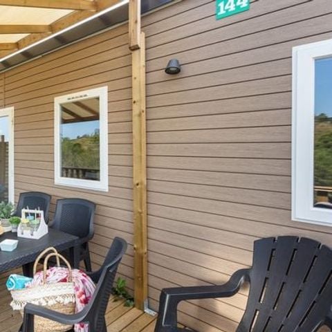 Stacaravan 6 personen - Mobile-home | Premium | 2 slaapkamers | 4/6 pers. | Verhoogd terras | Air-con.