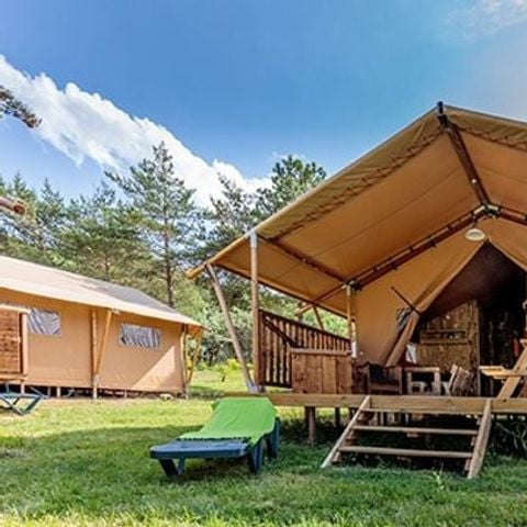 Safaritent 6 personen - Safari Lodge Tent | 3 Ch. | 6 Pers. | 1 SDB | Klim.