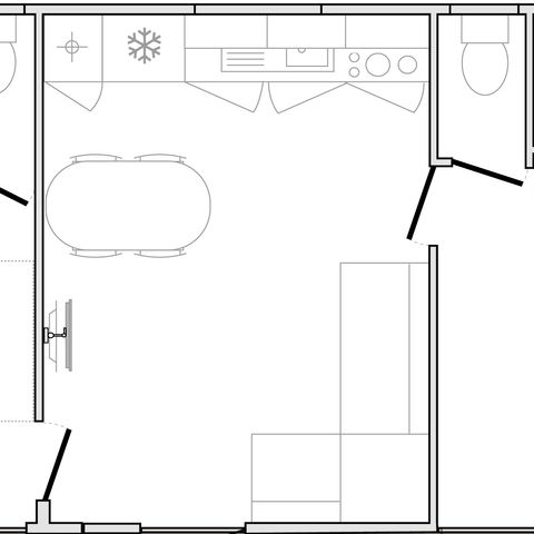 Stacaravan 4 personen - Stacaravan Le Lavandin