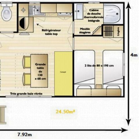 Stacaravan 4 personen - MH2 4 pers 24 m2