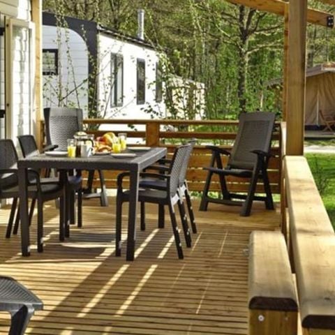 Stacaravan 8 personen - Premium | 3 slaapkamers | 6/8 pers. | Verhoogd terras