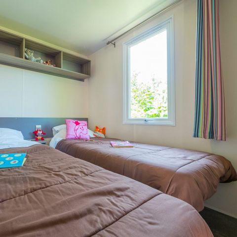 Stacaravan 4 personen - Mobile-home | Comfort XL | 2 slaapkamers | 4 pers | Verhoogd terras | Airconditioning | TV