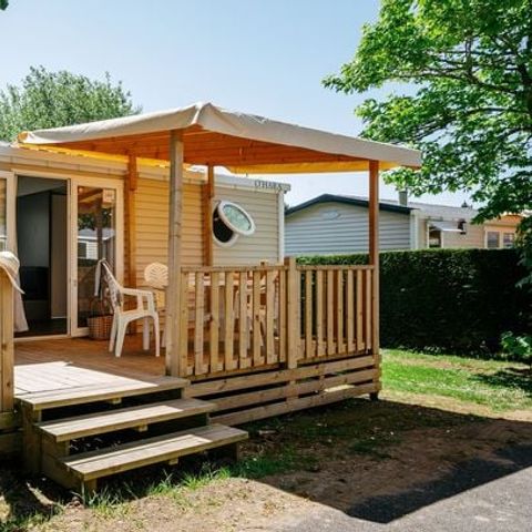 Stacaravan 6 personen - Mobile-home | Comfort | 3 slaapkamers | 6 pers | Verhoogd terras | 2 badkamers | Airconditioning | TV