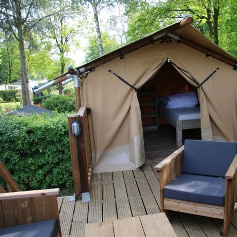 UNIEKE ACCOMMODATIE 6 personen - Boomhut tent aan de Regge met privé sanitair