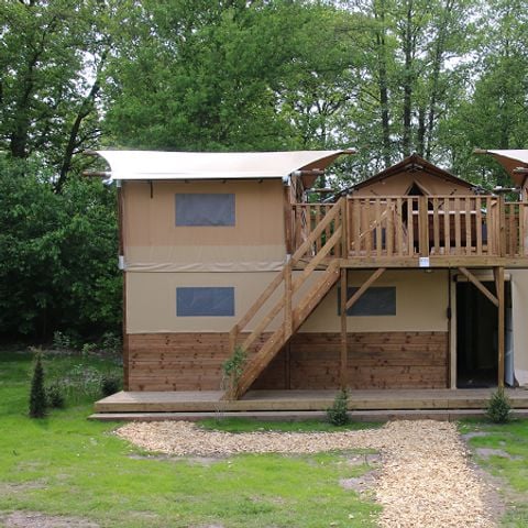 UNIEKE ACCOMMODATIE 6 personen - Boomhut tent aan de Regge met privé sanitair