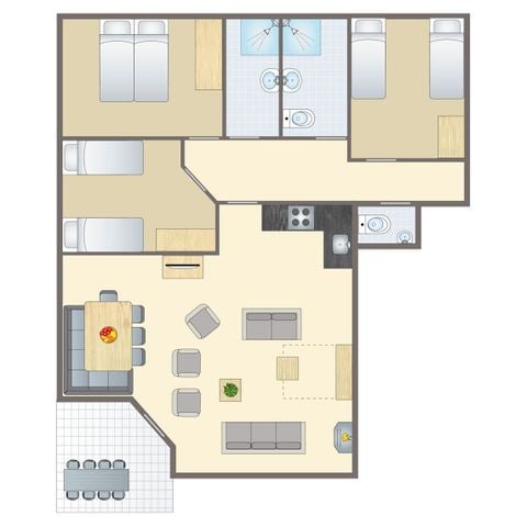 APPARTEMENT 8 personen - 8A