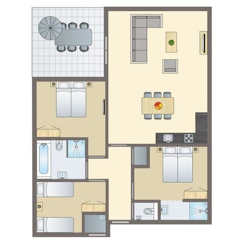 Bungalow 6 personen - 6C