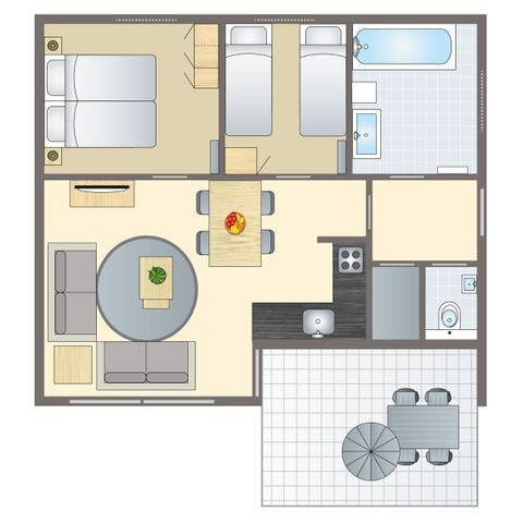 Bungalow 4 personen - 4C1