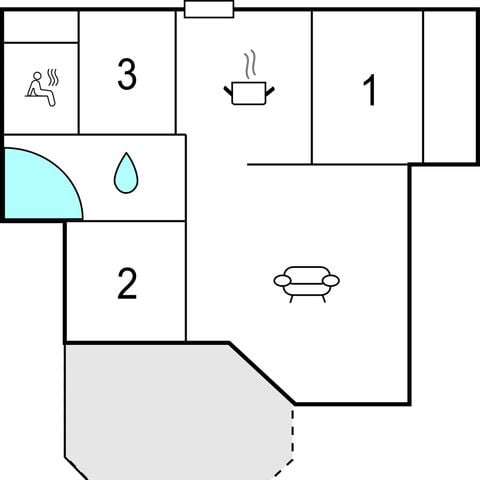 APPARTEMENT 1 persoon - DSH154