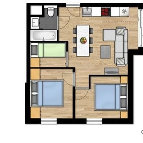 APPARTEMENT 6 personen - Comfort Suite  | 2 Slaapkamers + Slaaphoek