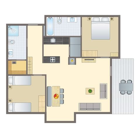 APPARTEMENT 6 personen - 4-6L Luxe