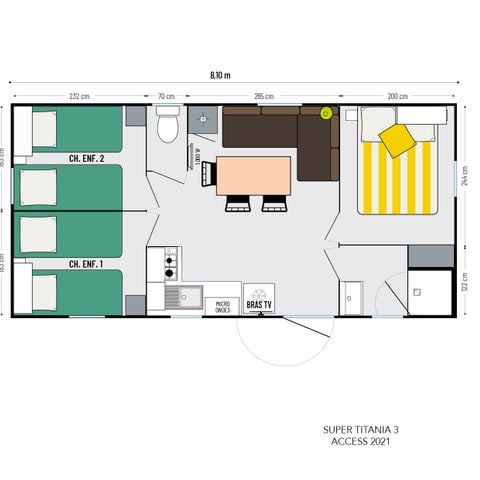 Stacaravan 6 personen - Slot Cranendonck Stacaravan 6 personen