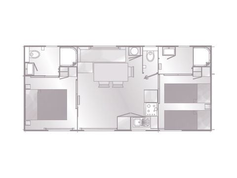 Stacaravan 4 personen - Hobereau - airconditioning