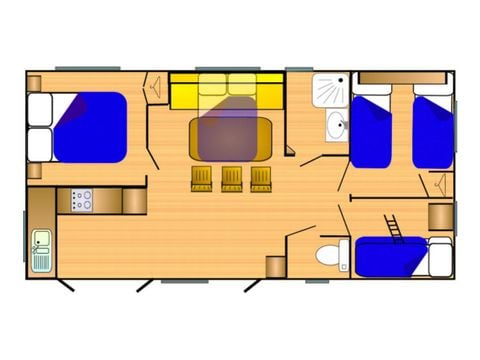 Stacaravan 6 personen - GRAND Ensuite 860-2 A/C CD