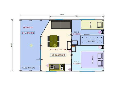 Safaritent 5 personen - LODGE SAHARI met eigen badkamer