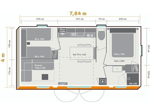 Stacaravan 4 personen - Confort+ 2bed 4p