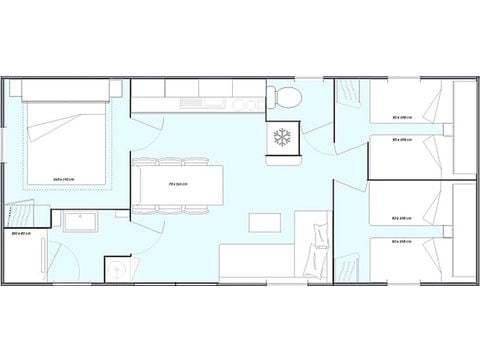 Stacaravan 6 personen - Premium 3bed 6p