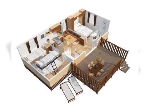 Stacaravan 6 personen - SunLodge Aspen