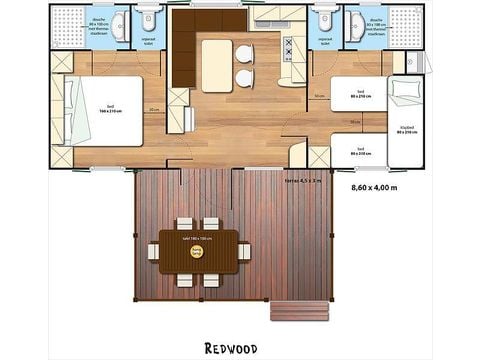 Stacaravan 5 personen - SunLodge Redwood