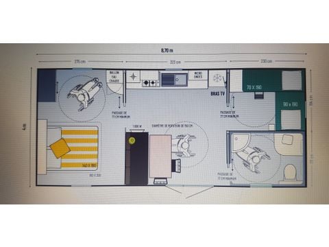 Stacaravan 4 personen - COMFORT + TV PMR