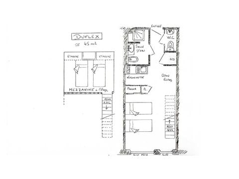 Studio 4 personen - Duplex - Zeezicht