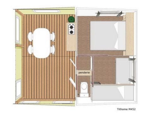 Bungalowtent 4 personen - Tithome zonder douche