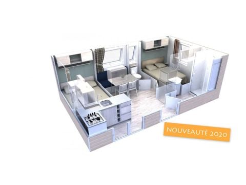 Stacaravan 4 personen - EVO 24 24m² 2 kamers (zaterdag tot zaterdag) - NIEUW 2020